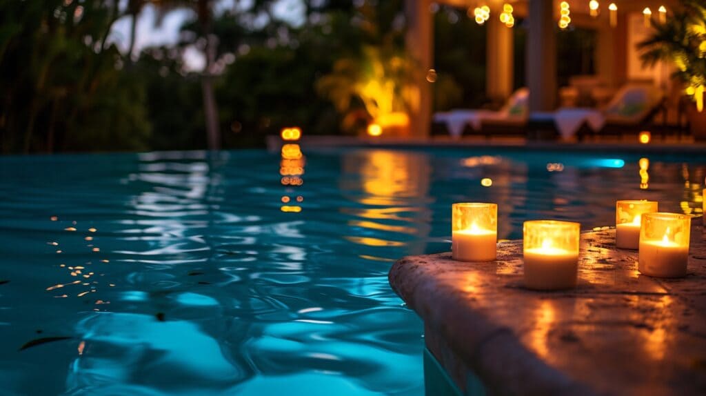 A relaxation spot by the hotel pool