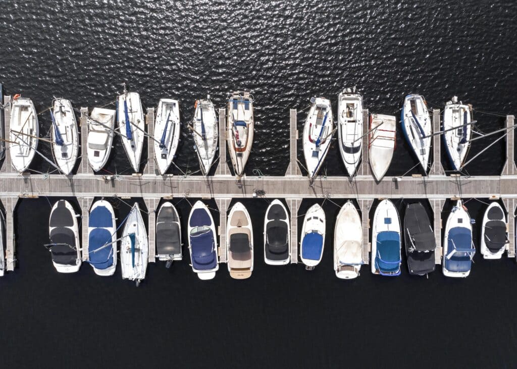 A group of boats