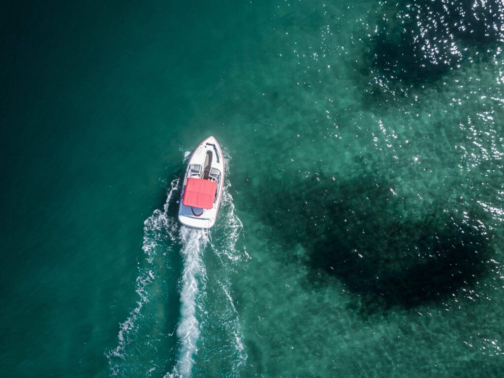 A boat in the sea